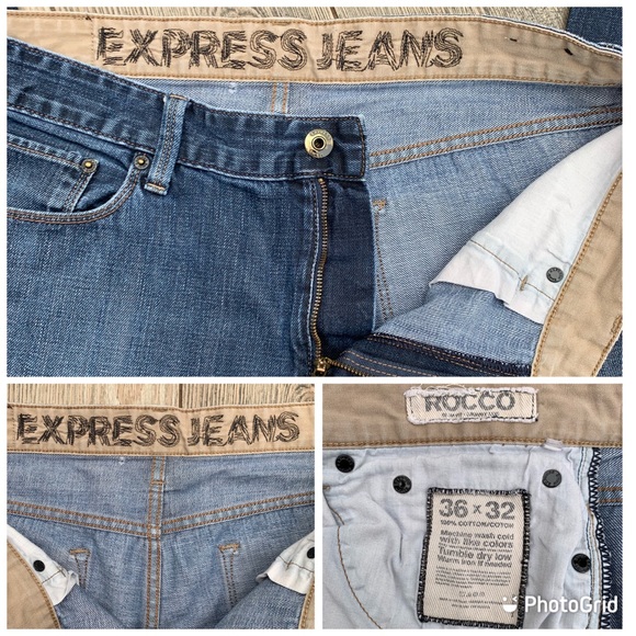 Express Rocco Slim Fit Straight Leg Jeans. - Picture 7 of 8